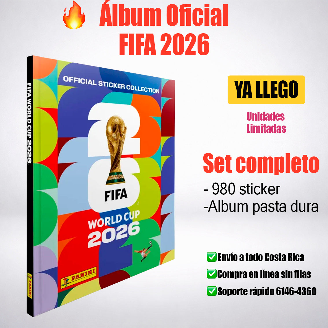 Album Panini pasta dura" Set 980 sticker (No incluye los de Coca Cola)
