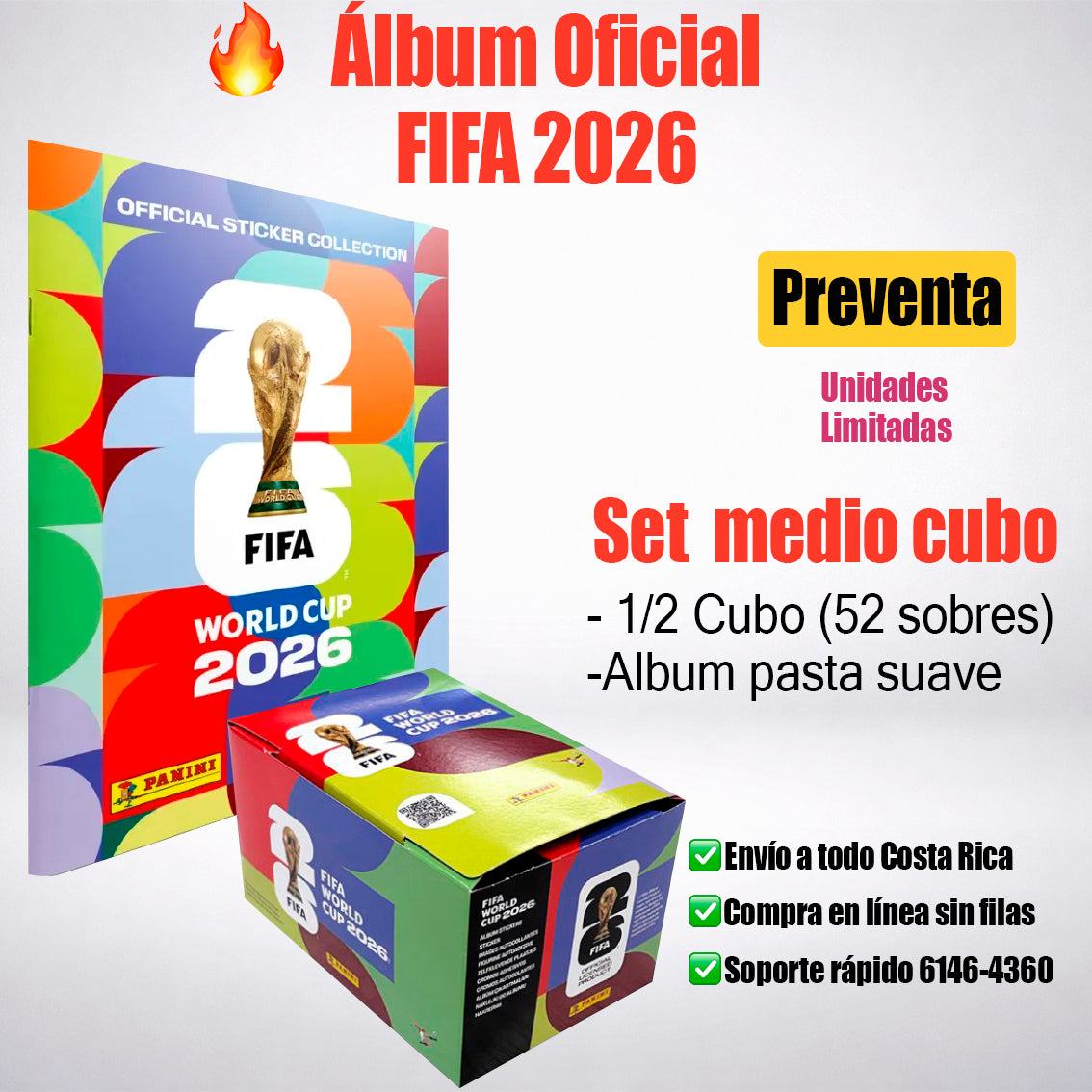 Panini Mundial Fifa 2026 "Album pasta suave"