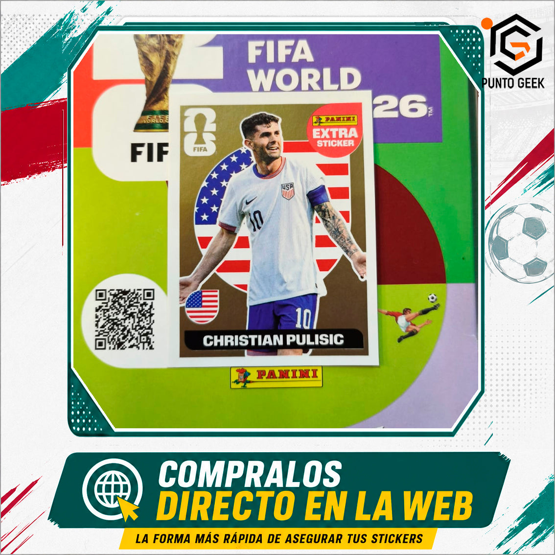 Sticker Extra Cristian Pulisic Oro
