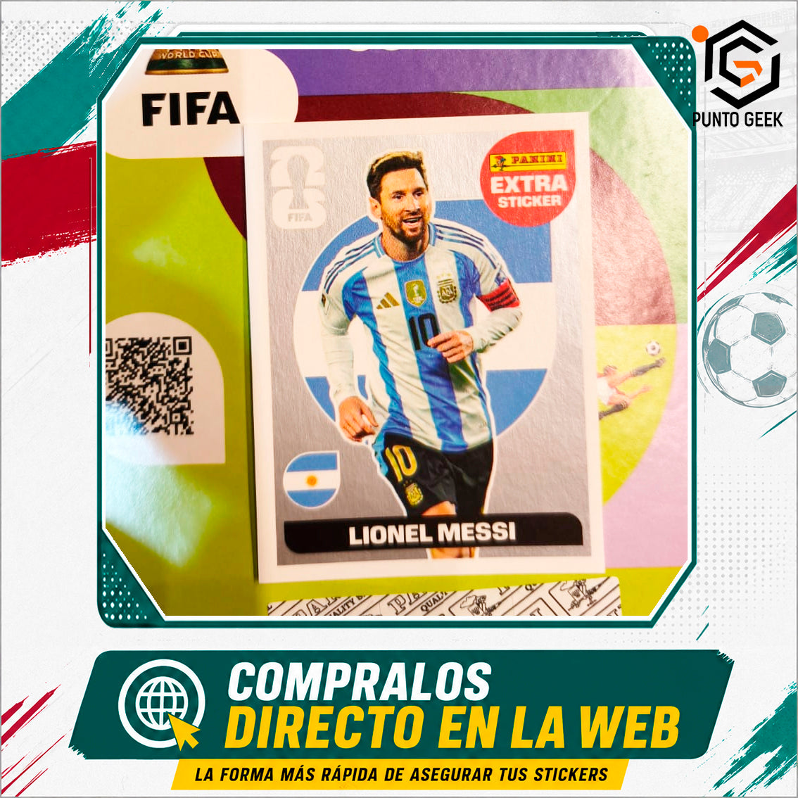 Sticker Extra Lionel Messi Plata