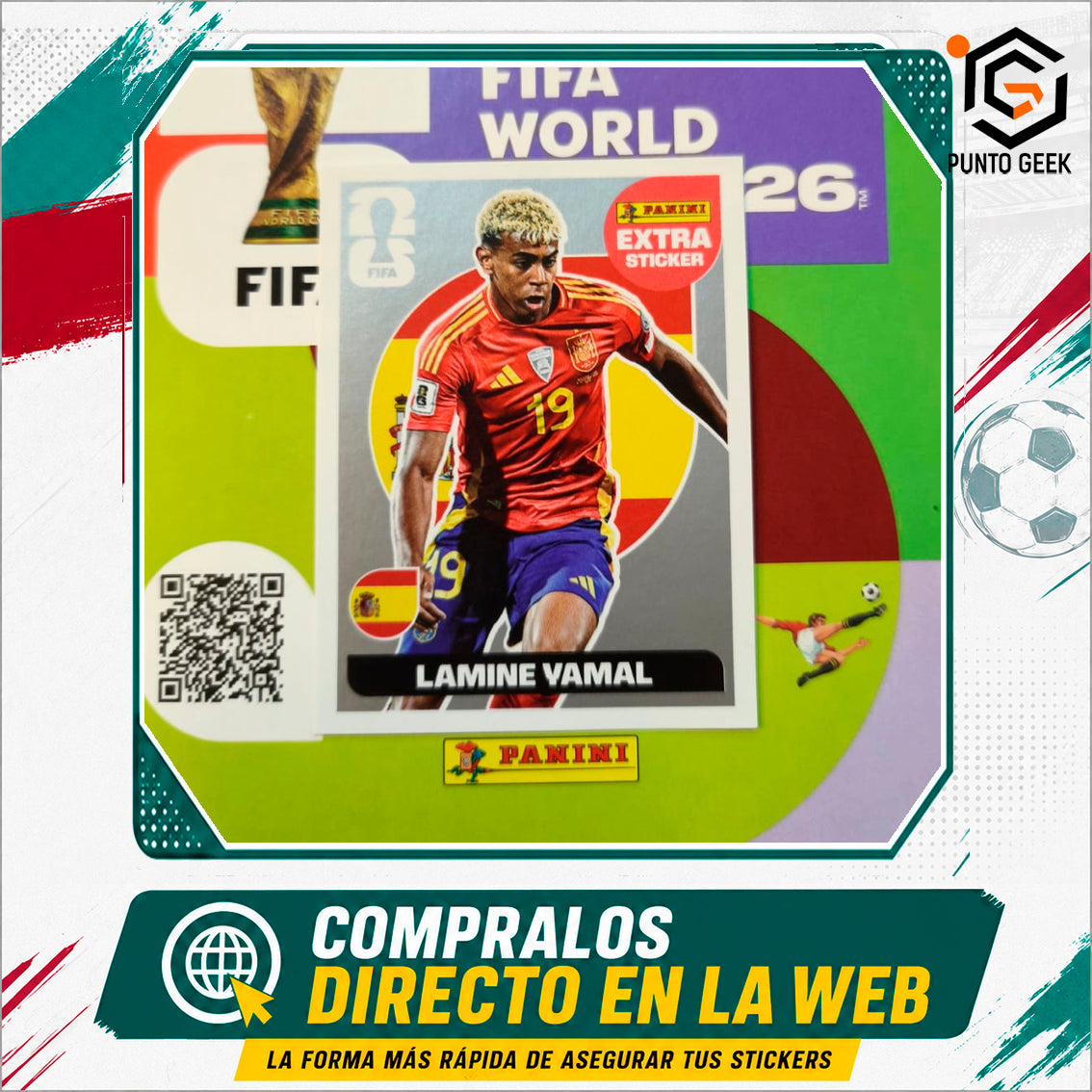 Sticker Extra Lamine Yamal Plata