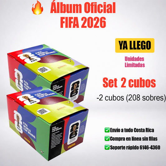 2 cubos 208 Sobres -  Panini Mundial Fifa 2026
