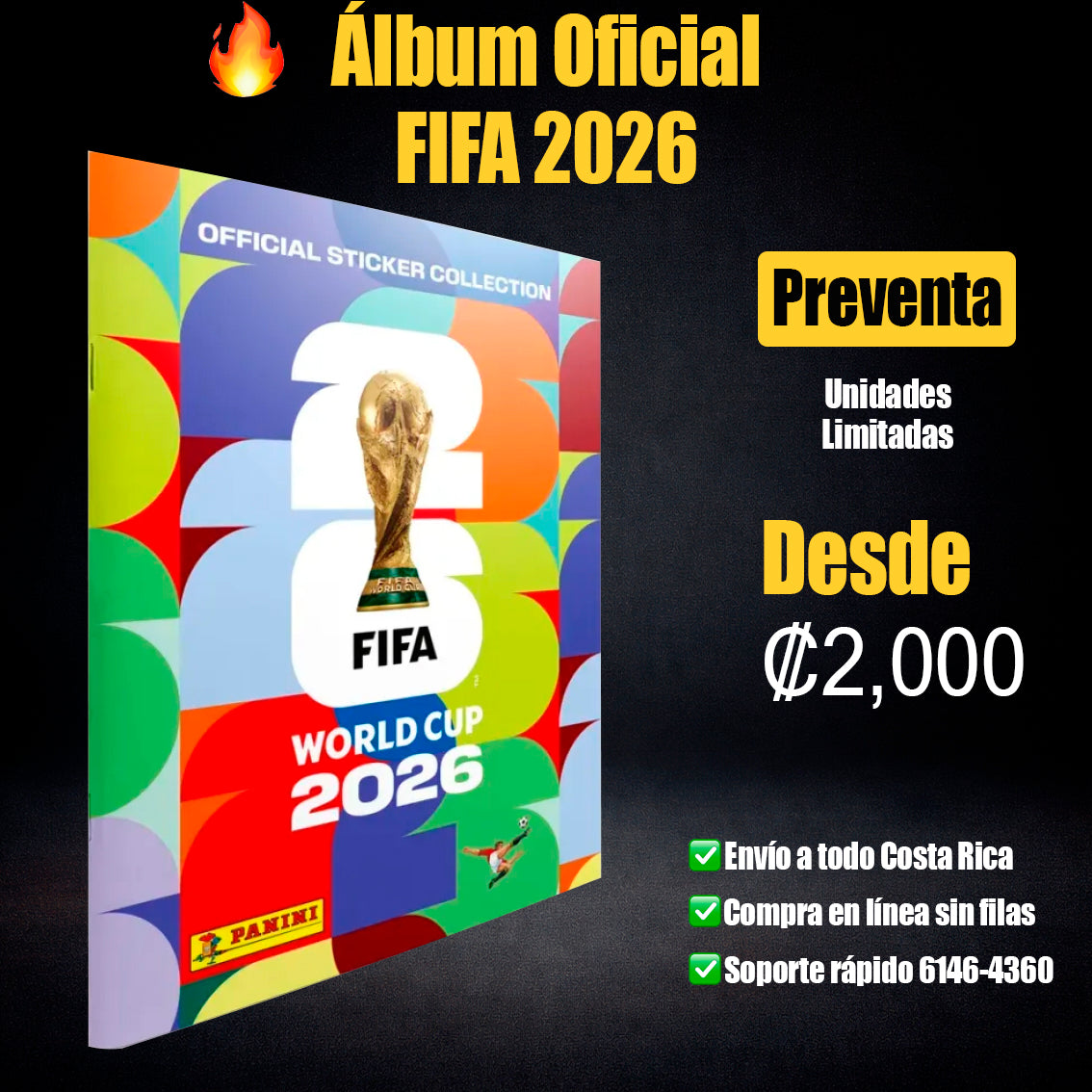Panini Mundial Fifa 2026 "Album pasta suave"