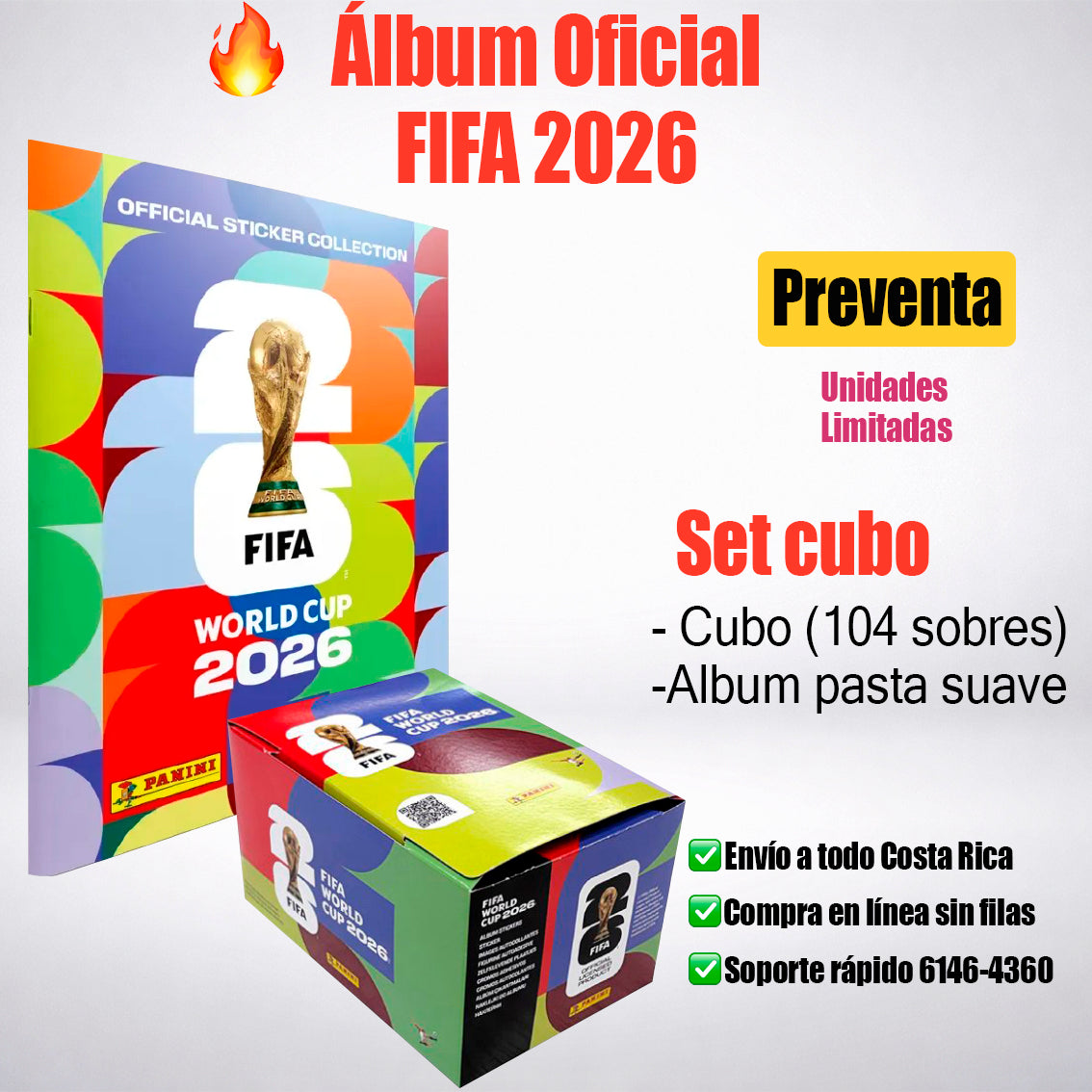 Panini Mundial Fifa 2026 "Album pasta suave"