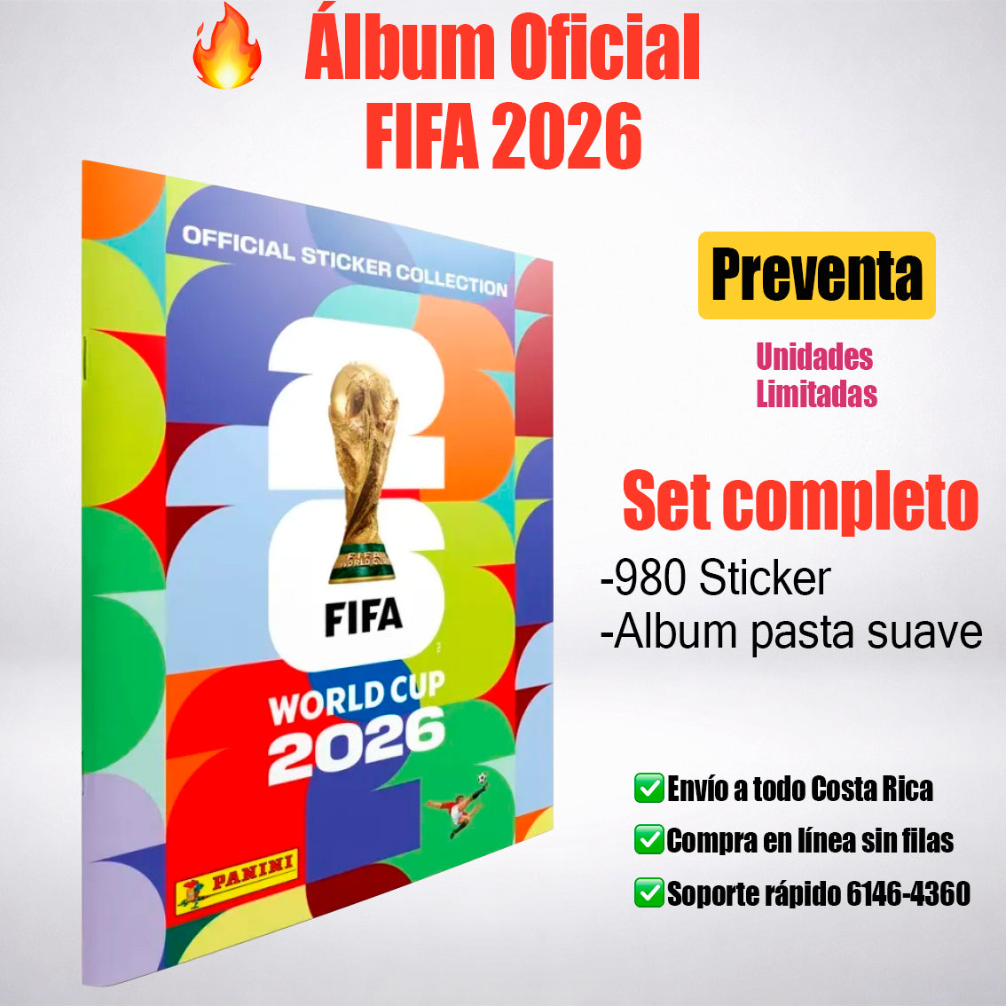 Panini Mundial Fifa 2026 "Album pasta suave"