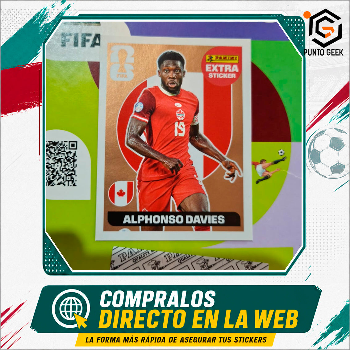 Sticker Extra Alphonso Davies bronce