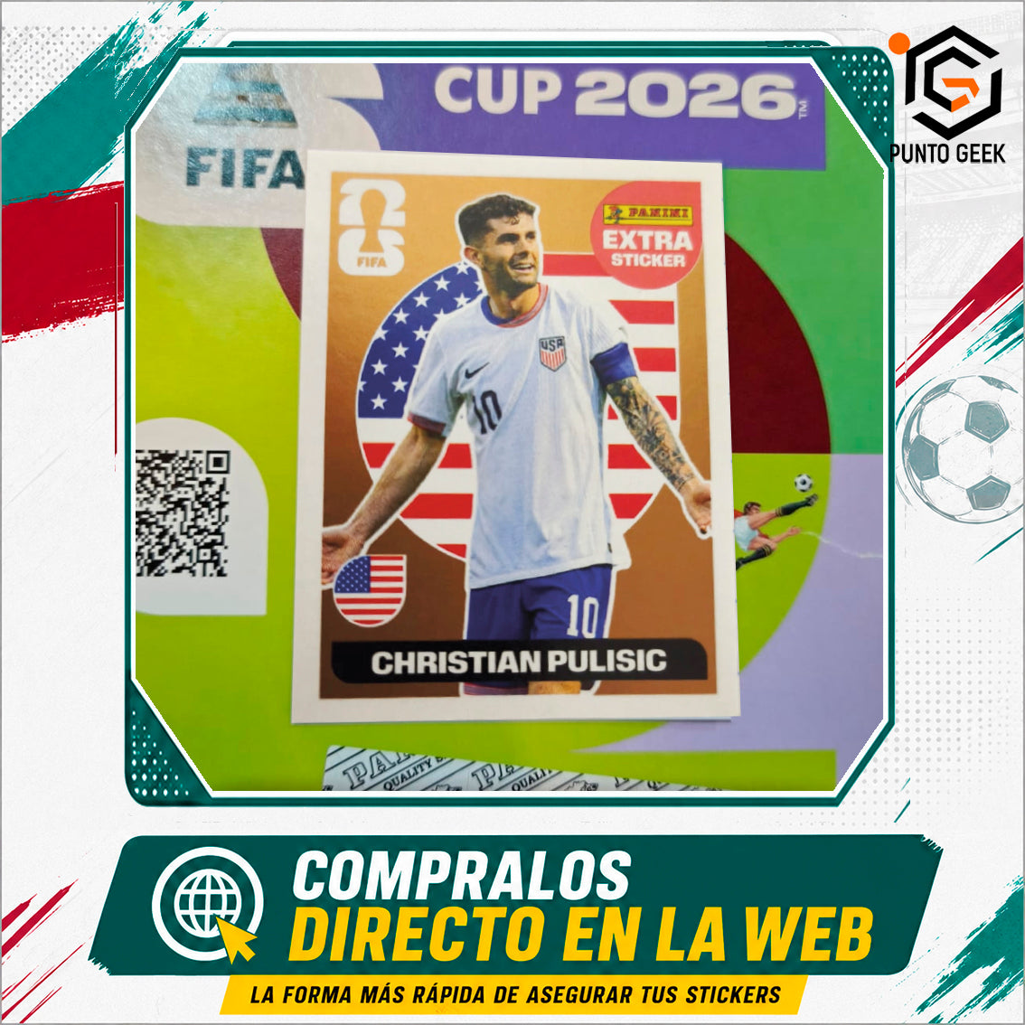 Sticker Extra Christian Pulisic Bronce