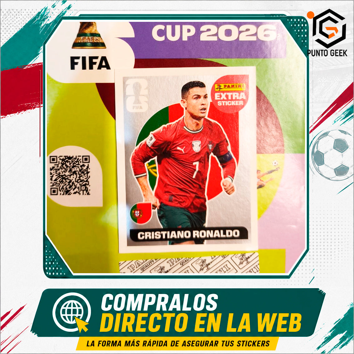 Sticker Extra Cristiano Ronaldo Plata